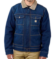 105478 Relaxed Fit Denim Sherpa-Lined Jacket
