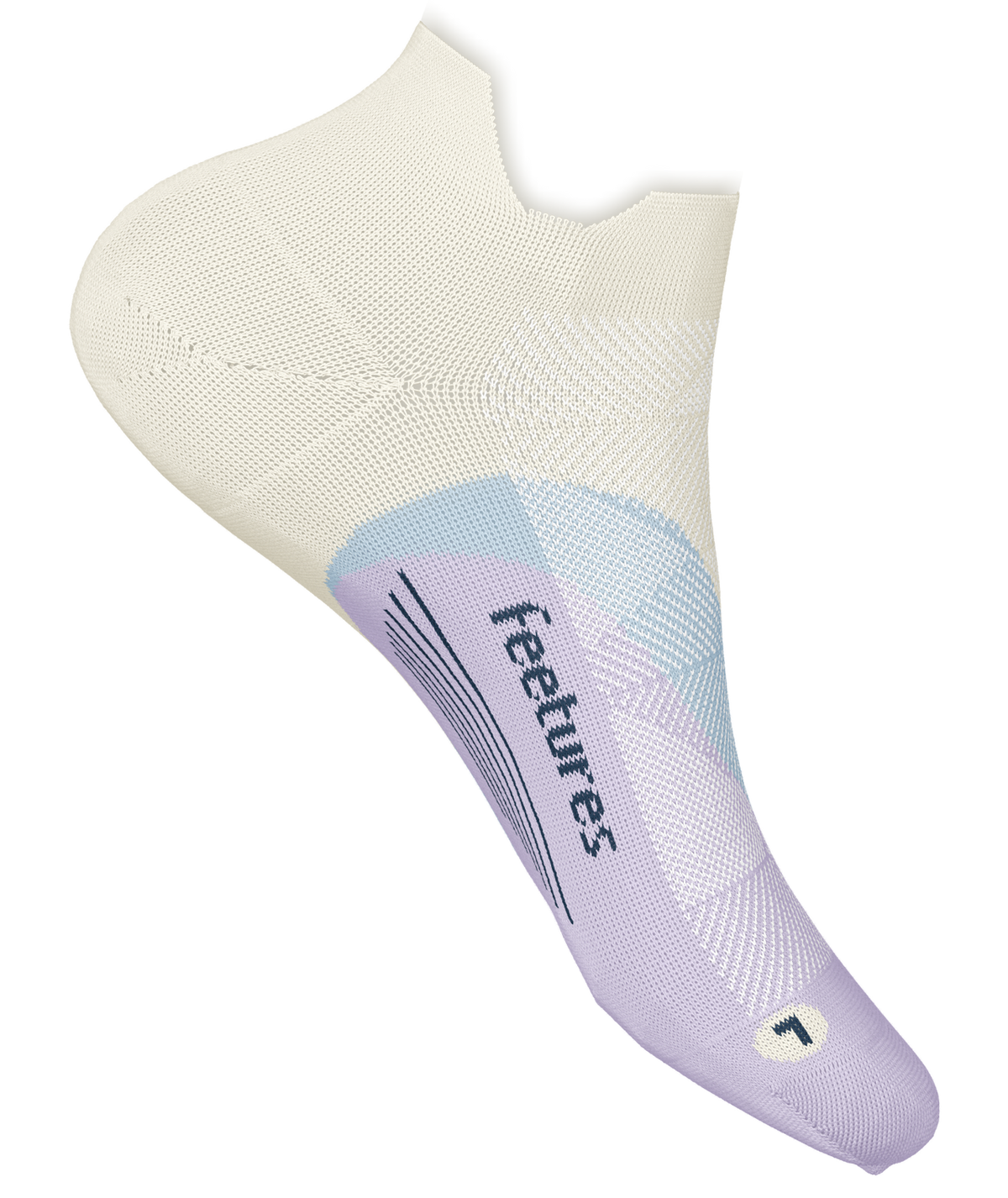 E50-LILAC Feetures Elite Light Cushion No Show Tab Compression Ankle Socks
