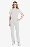 CK953A Women's Rounded V-Neck Scrub Top