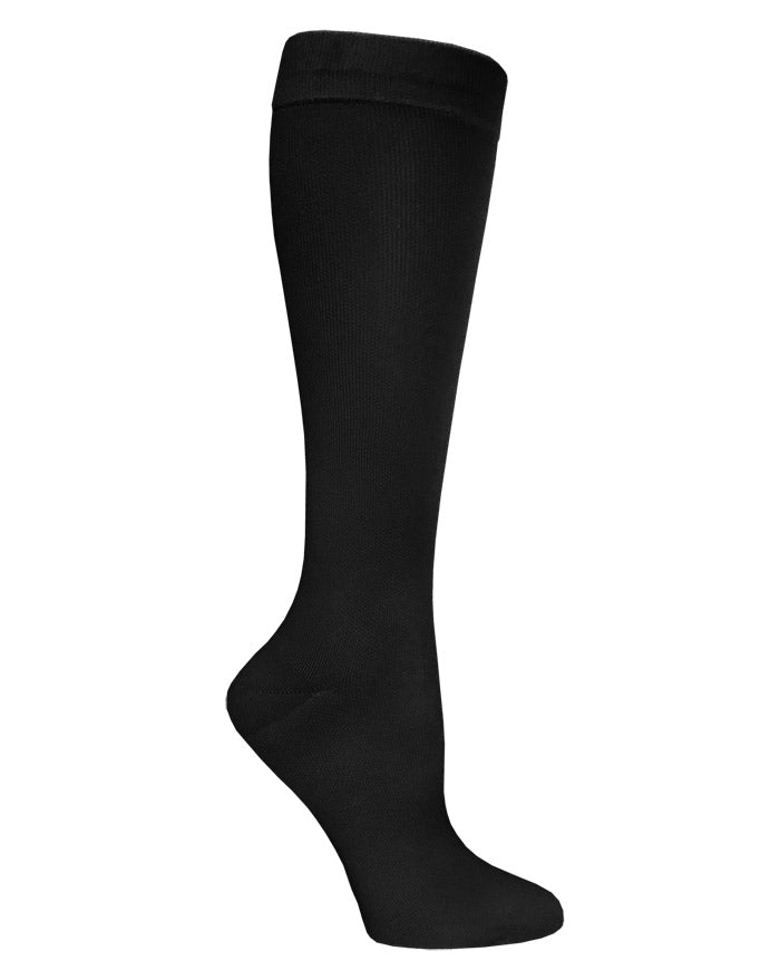 386-BLK - 12" Knit Compression Socks - Black