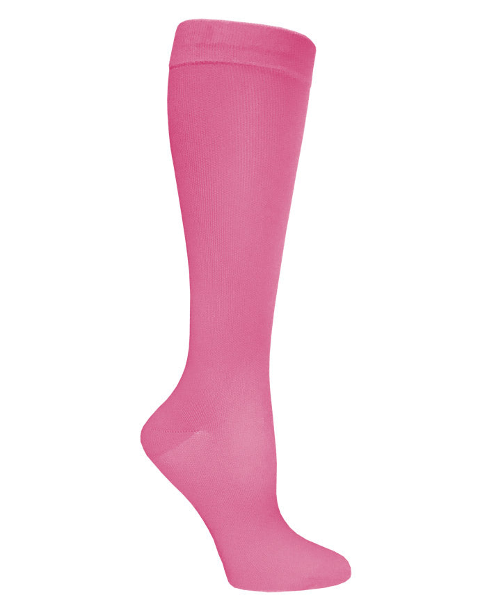 386-HPK - 12" Knit Compression Socks - Hot Pink