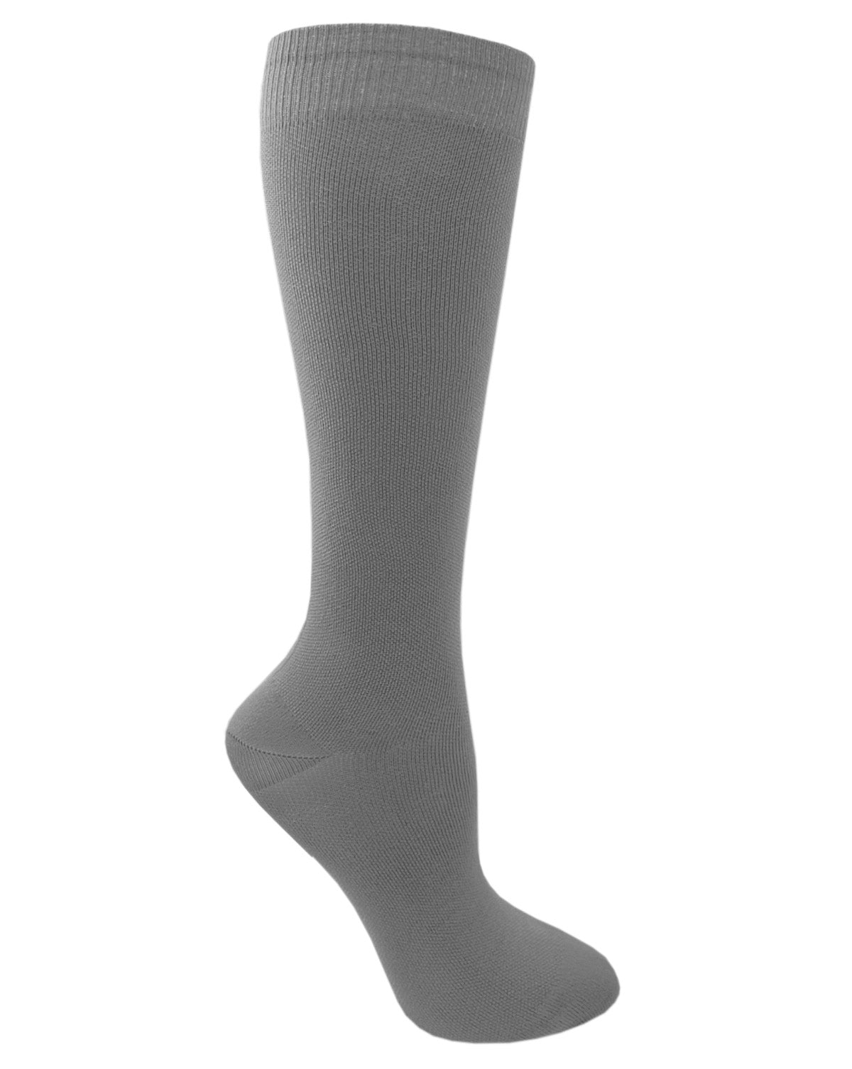 386-PEW - 12" Knit Compression Socks - Pewter