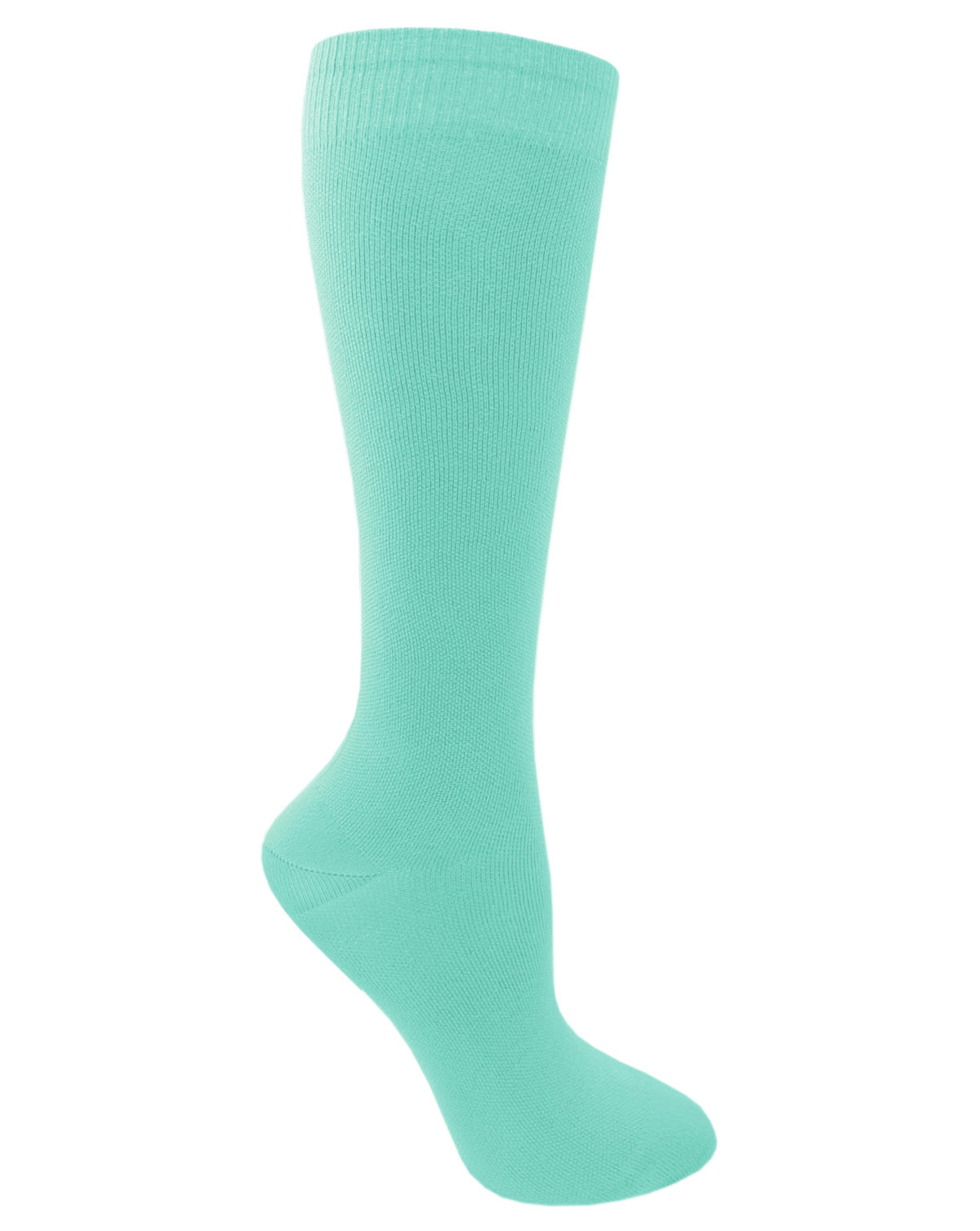 386-PGR - 12" Knit Compression Socks - Pastel Green