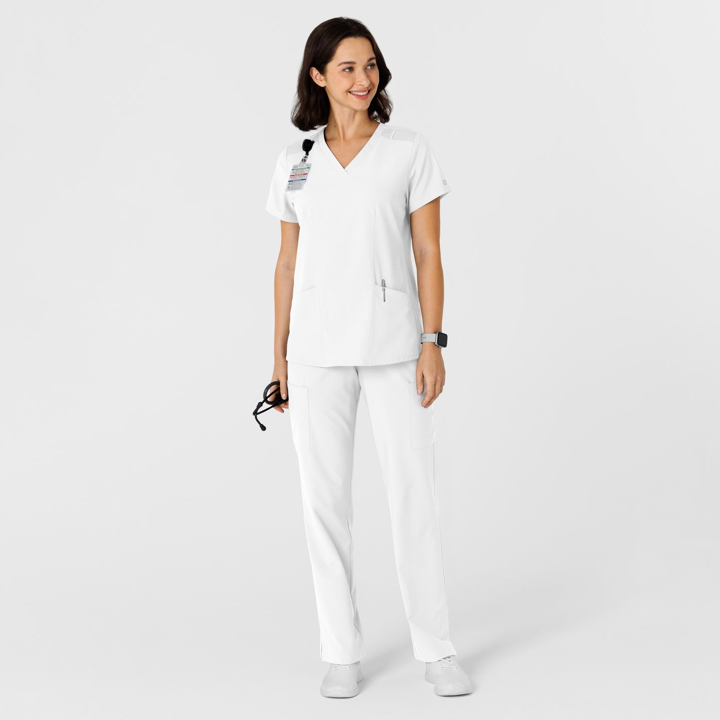 6145 - Women's Flex-N-Reach Side Panel V-Neck Scrub Top