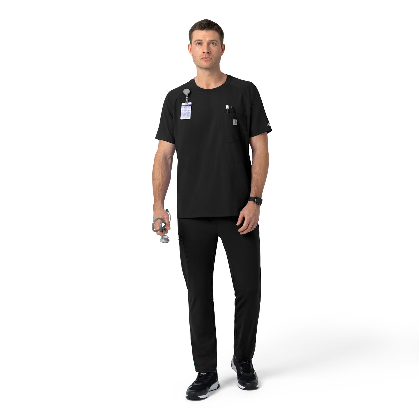 C16190- Carhartt Cross-Flex Knit Men's Crew Neck Scrub Top