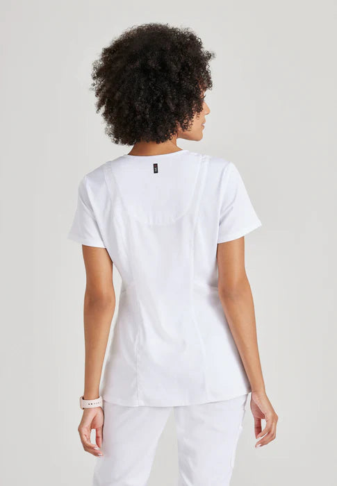 GRST045 - Serena 3-Pocket Curved V-Neck Scrub Top