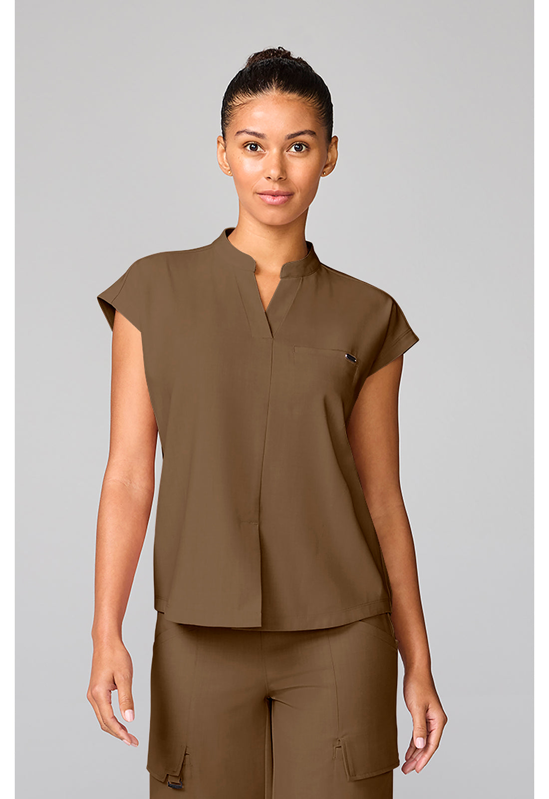 HH757-Mandarin Collar Top