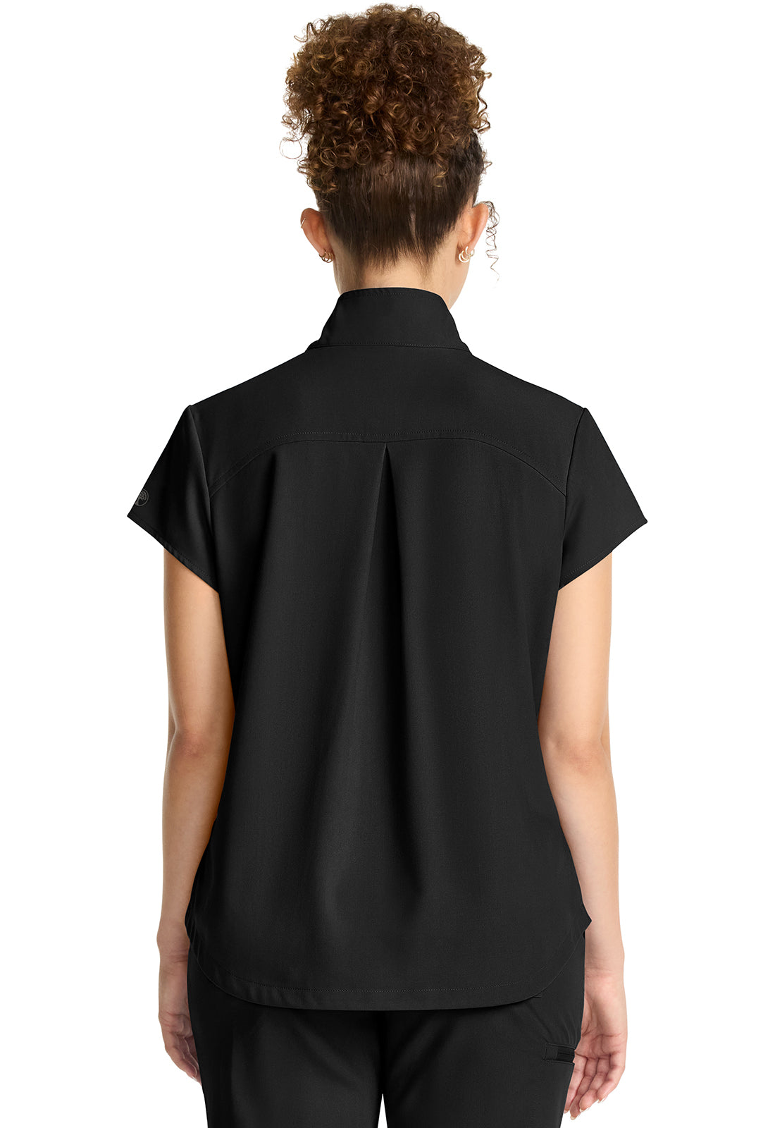 HH752 Partial Zip Stand Collar Top