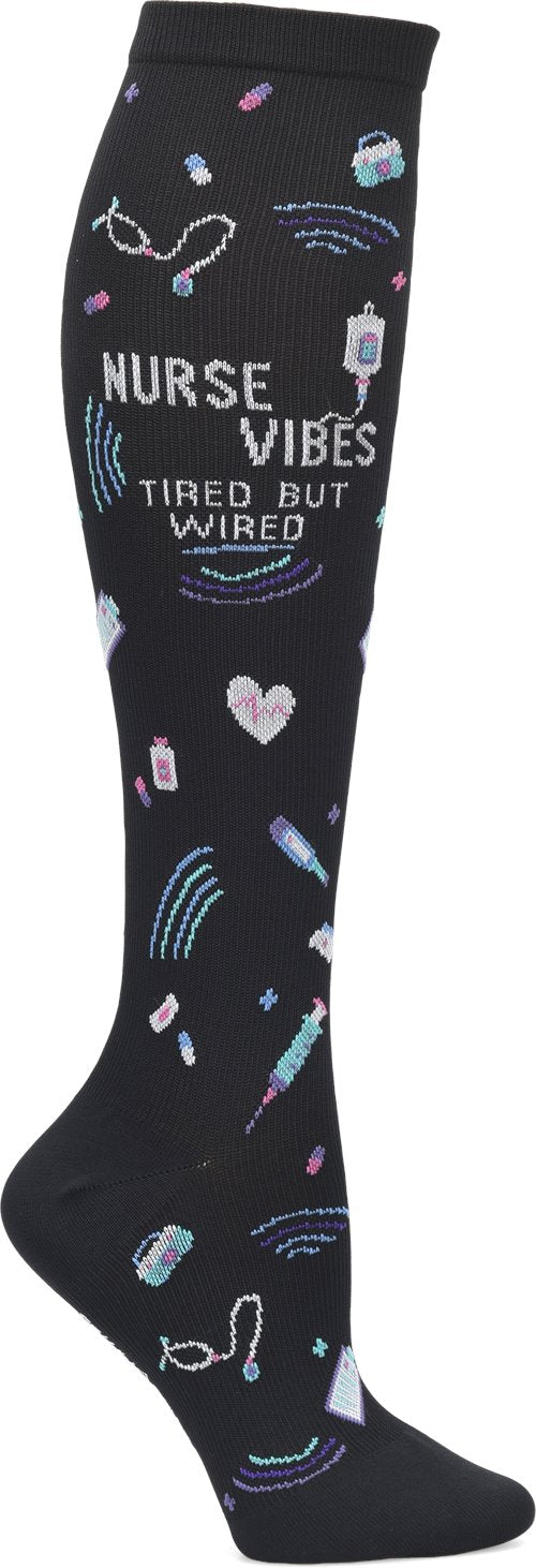 NA0054799W - Nurse Vibes Wide Calf Nurse Mates Compression Socks