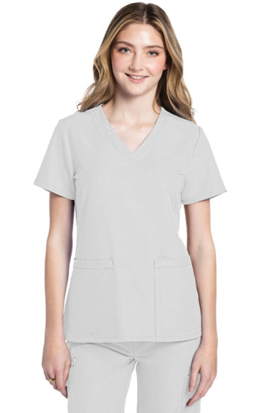 CK953A Women's Rounded V-Neck Scrub Top