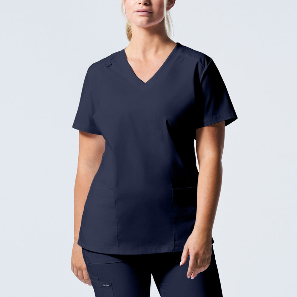 LT105 Women's 3-Pocket V-Neck Scrub Top