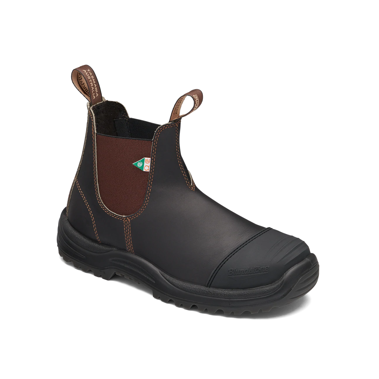 Blundstone 167 - Work & Safety Boot Rubber Toe Cap Stout Brown