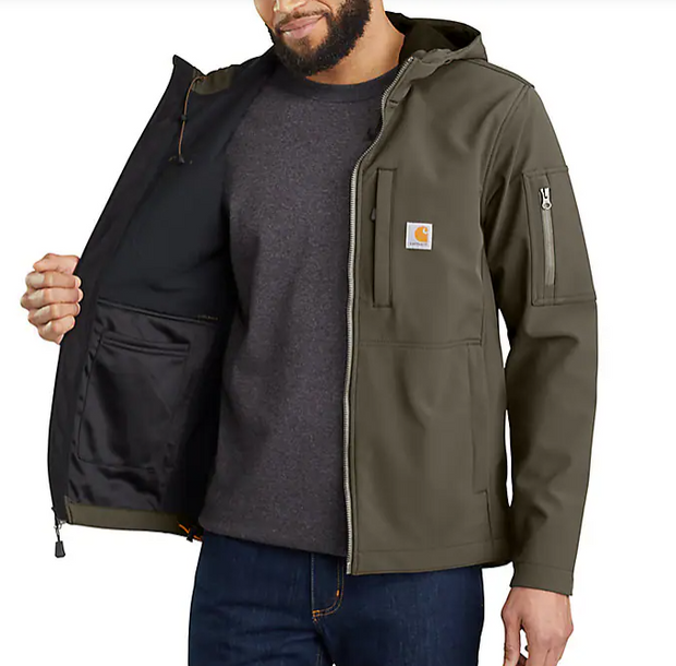 103829 Rain Defender® Relaxed Fit Midweight Softshell Hooded Jacket - Level 1 Warm