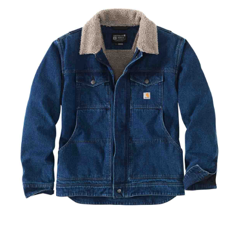 105478 Relaxed Fit Denim Sherpa-Lined Jacket
