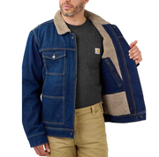 105478 Relaxed Fit Denim Sherpa-Lined Jacket