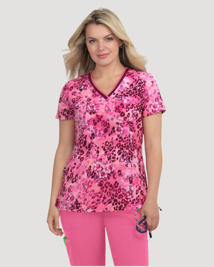 1108PR - koi 1-Pocket Print Top