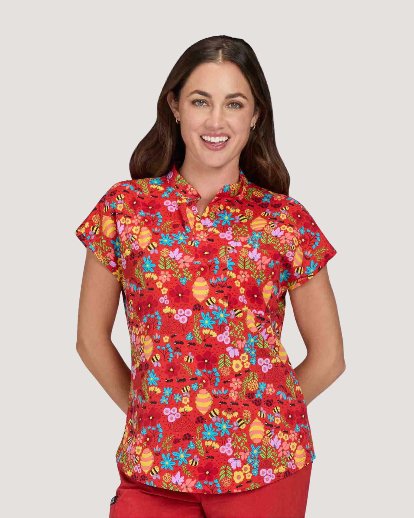 1093PR - koi Ari Print Top