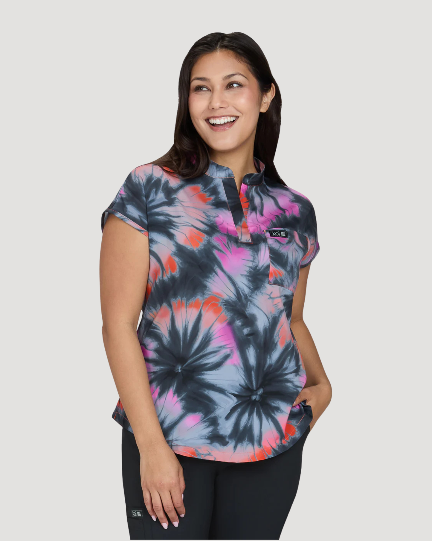 1093PR - koi Ari Print Top