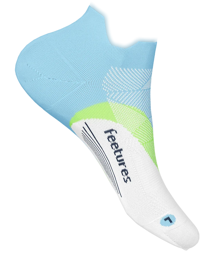 E50-COOLPLUN Feetures Elite Light Cushion No Show Tab Compression Ankle Socks