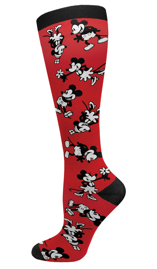 387-MMM - 12" Soft Comfort Compression Socks - Steamboat Willie