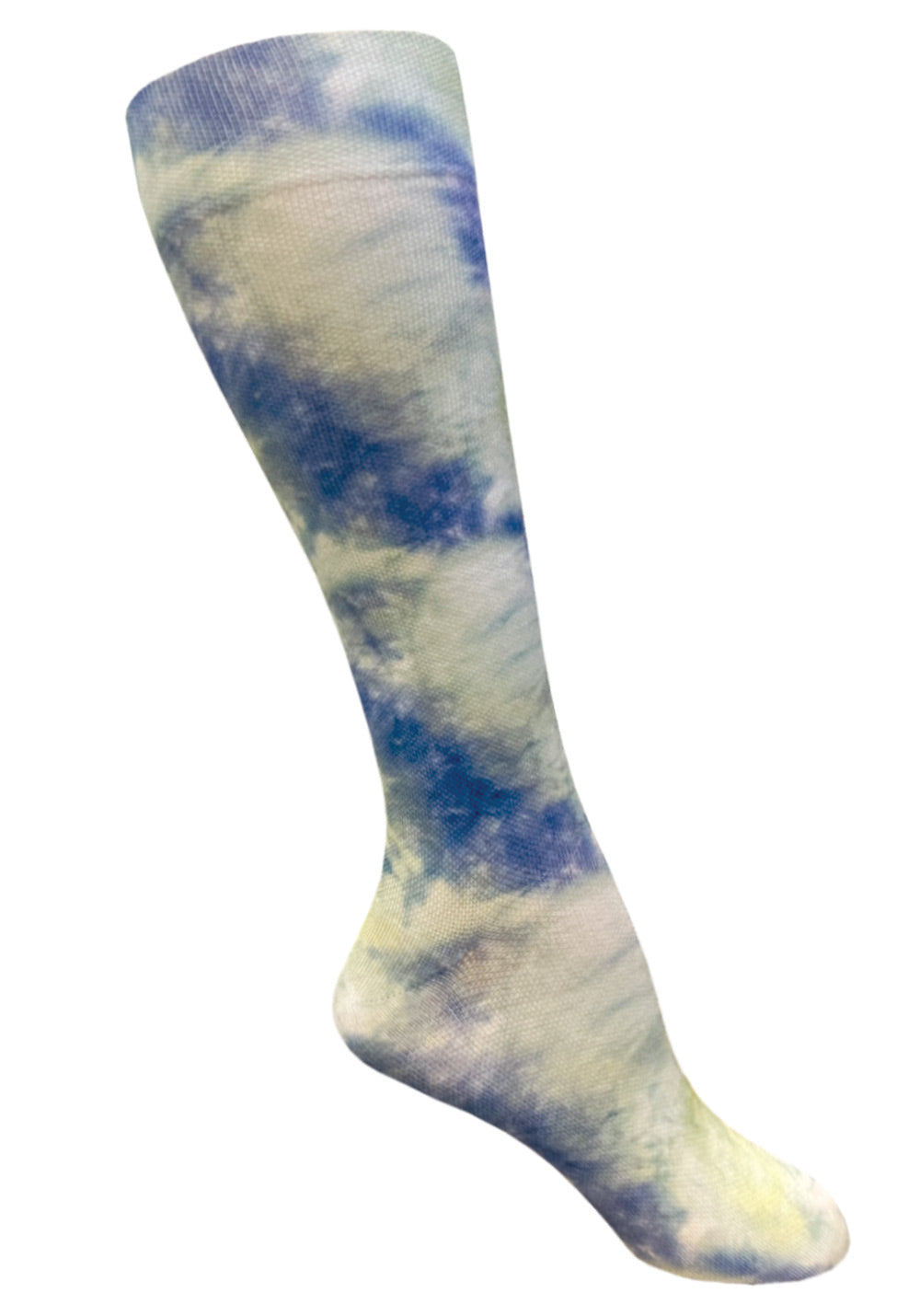 387T-TPR - 12" Soft Comfort Compression Socks - Tie Dye Tropical Reef