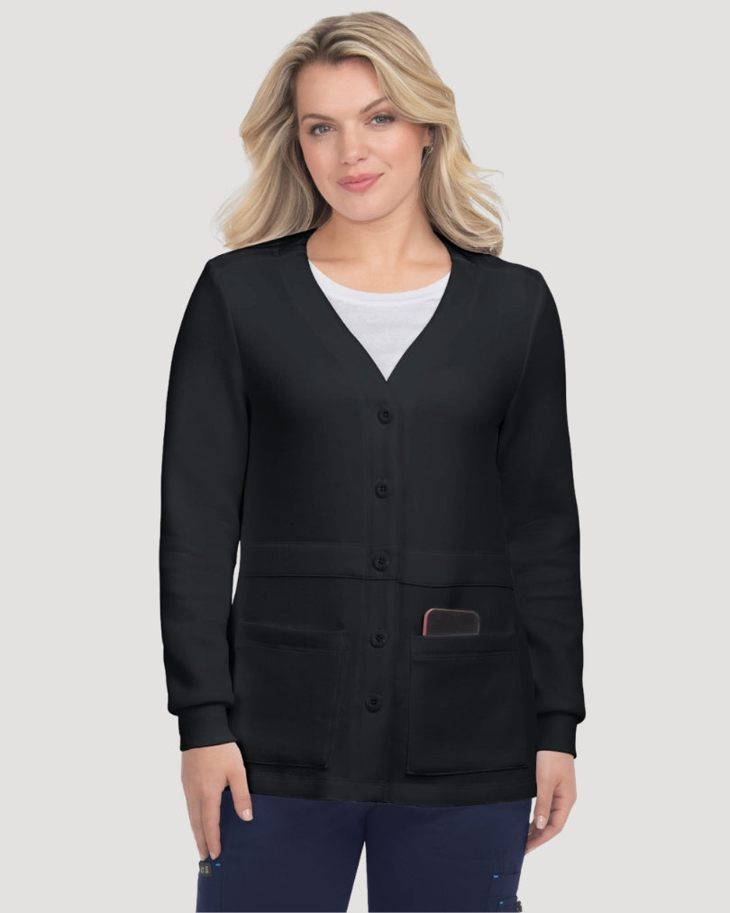 462- Clarissa Women's 2-Pocket Cardigan Style Knit Jacket