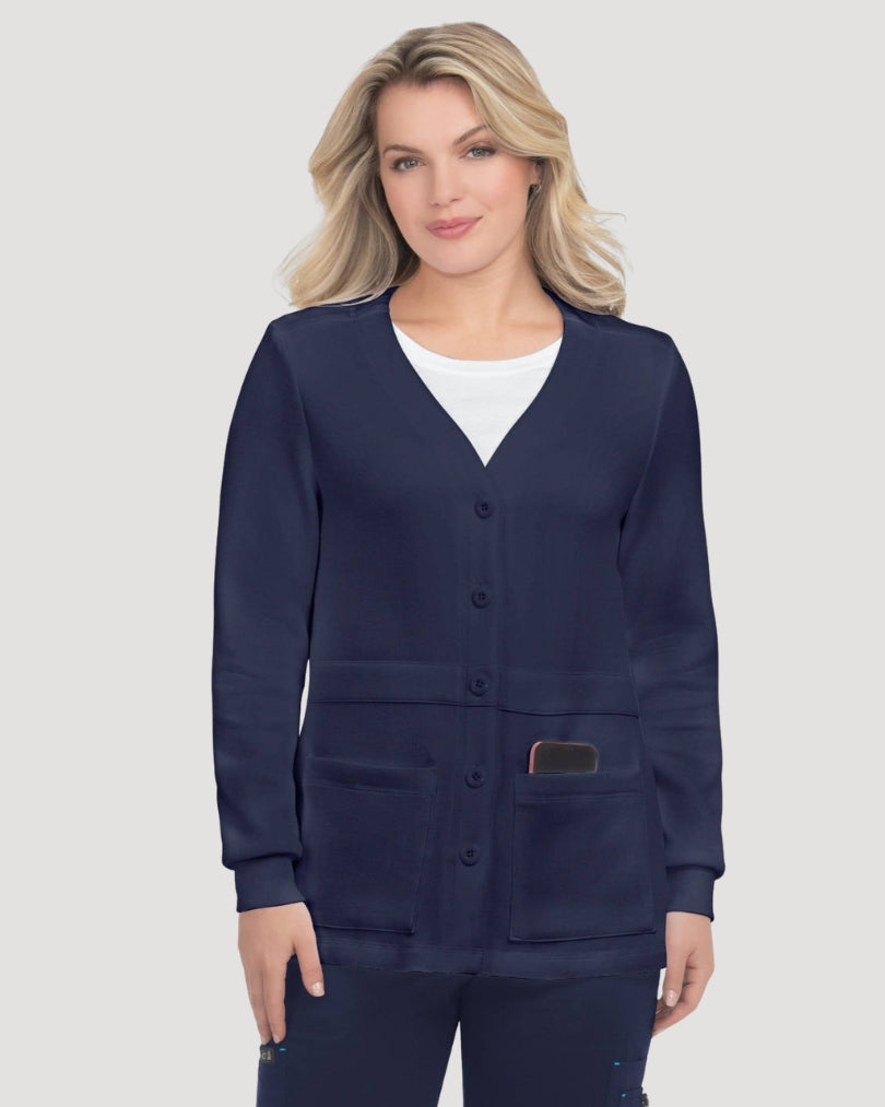 462- Clarissa Women's 2-Pocket Cardigan Style Knit Jacket