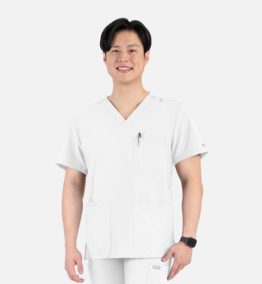 5802 - Men’s 4 Pocket Banded V-Neck Top