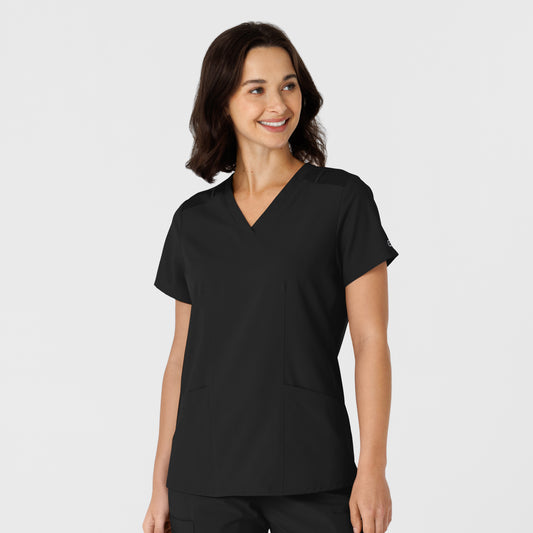 6145 - Women's Flex-N-Reach Side Panel V-Neck Scrub Top