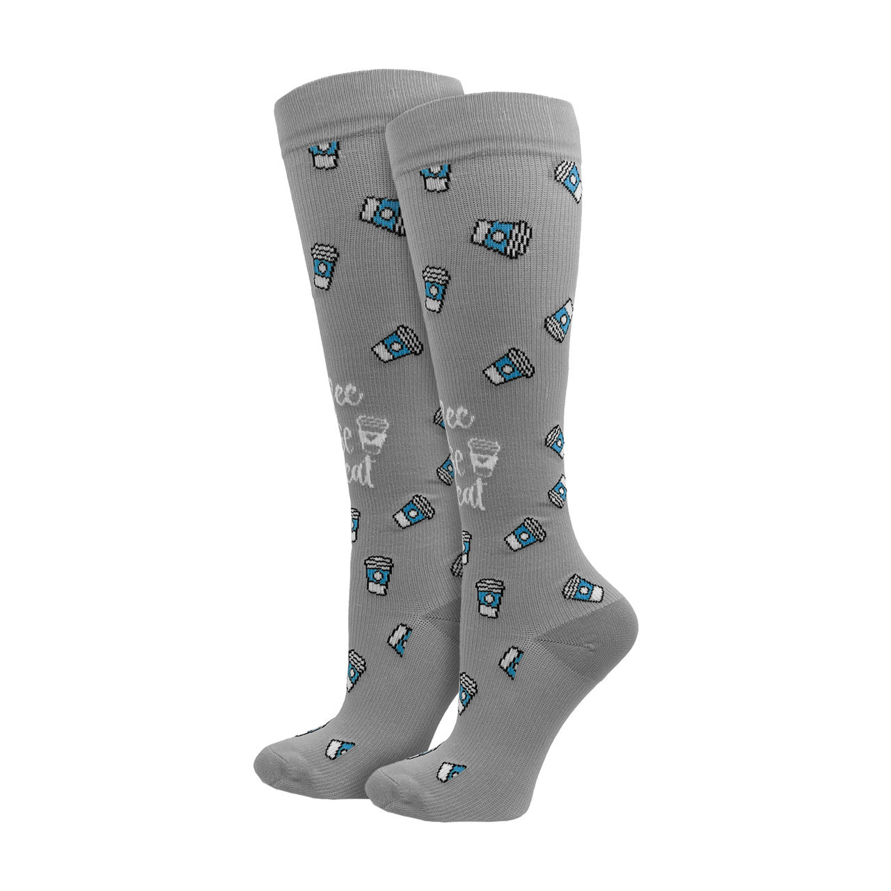 92315 - Coffee Nurse Repeat Fashion Compression Sock XL