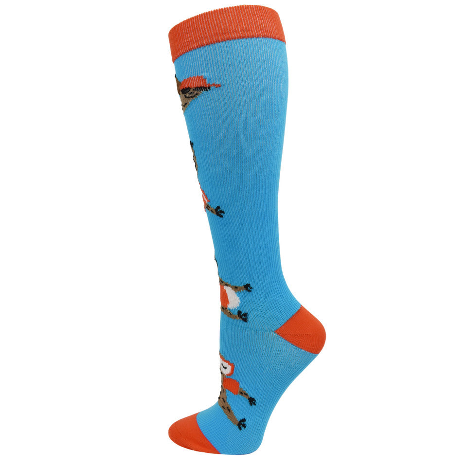 94872 - Summer Sloths 12" Compression Socks