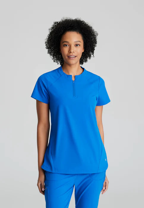 Flux 2-Pocket Banded Zip Collar Top