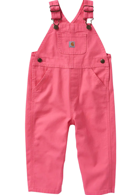 CM9712 Carhartt Kids Girls Loose Fit Canvas Bib Overall