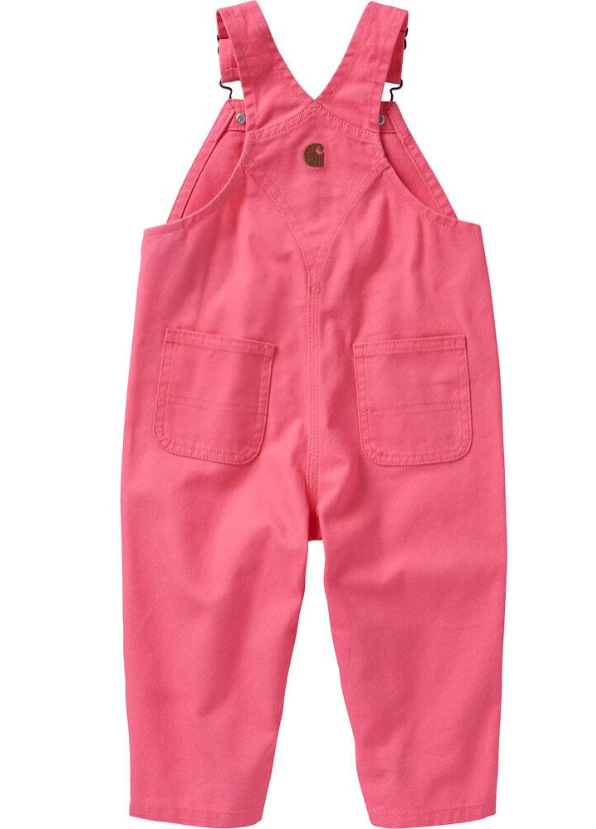 CM9712 Carhartt Kids Girls Loose Fit Canvas Bib Overall