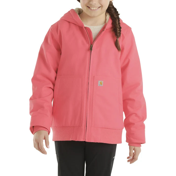 CP9564 Kids Canvas Insulated Hooded Active Jacket