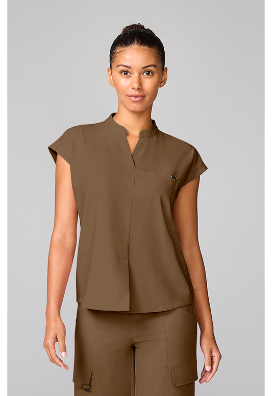 HH757-Mandarin Collar Top