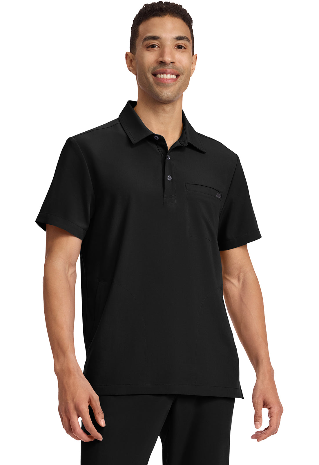 HH759-Men's 3-Pocket Polo Collar Scrub Top