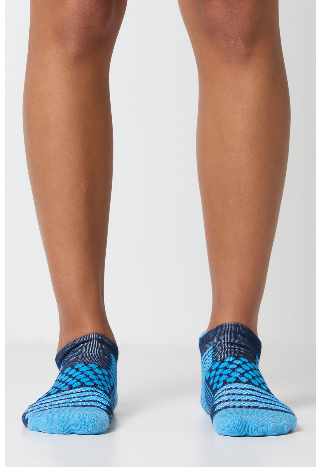HUSTLE-RUNV - Athletic Compression Ankle Socks - Royal/Navy