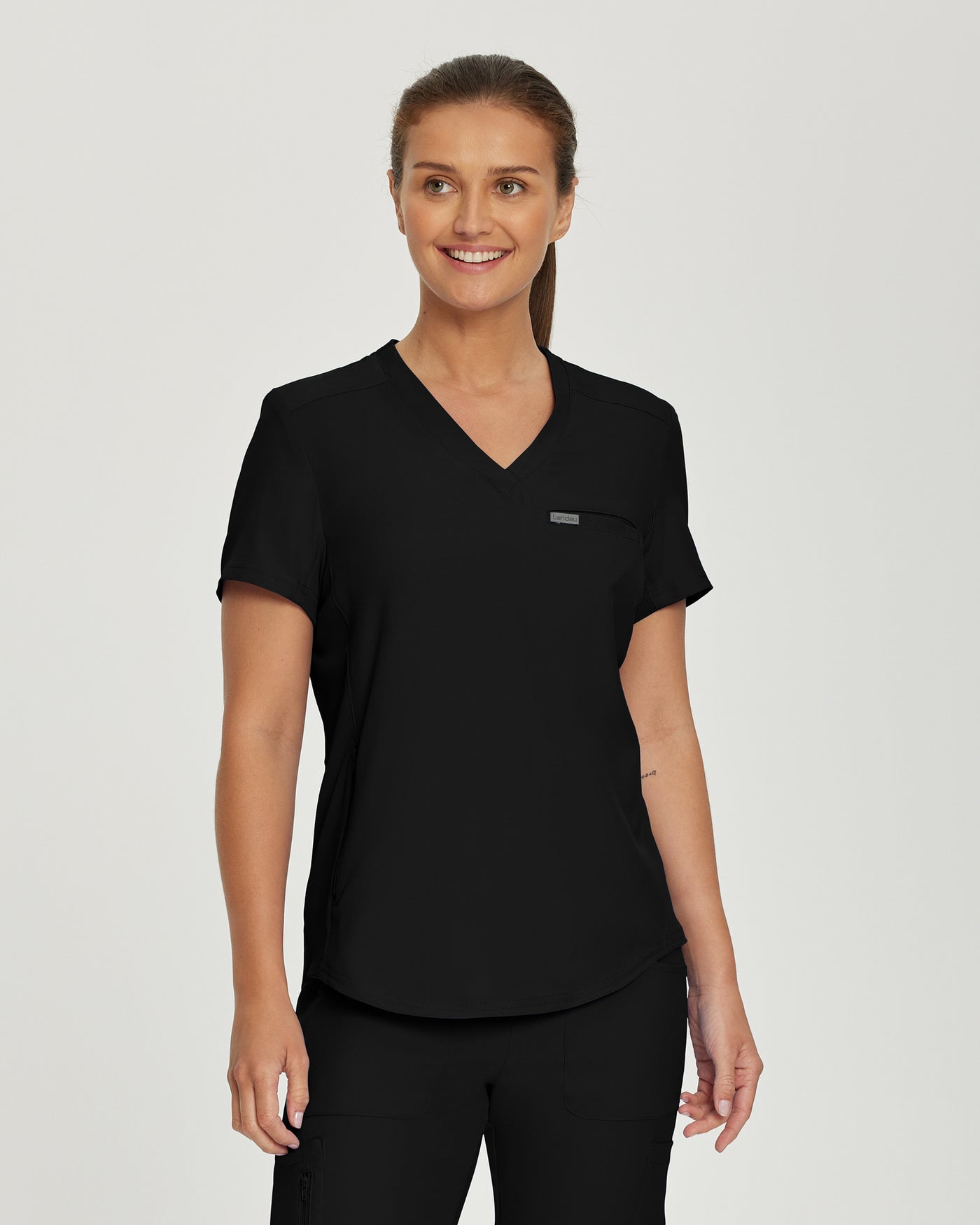 LT101  2-Pocket V-Neck Scrub Top