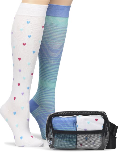 Compression 2 Pair with Stadium Pack-White