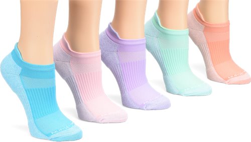 NA0061299 - Pastel Ankle Nurse Mates Compression Socks - 5 Pack
