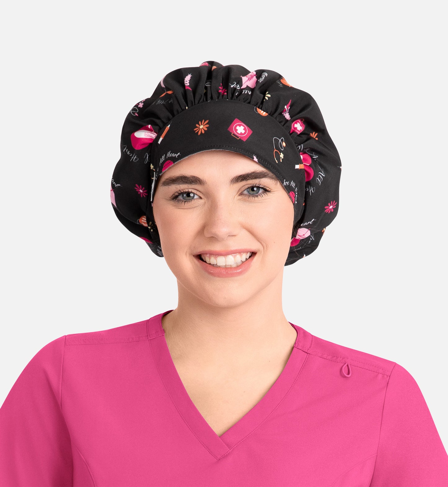 Nc325 - Unisex Printed Bouffant Cap