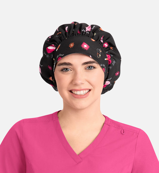 Nc325 - Unisex Printed Bouffant Cap
