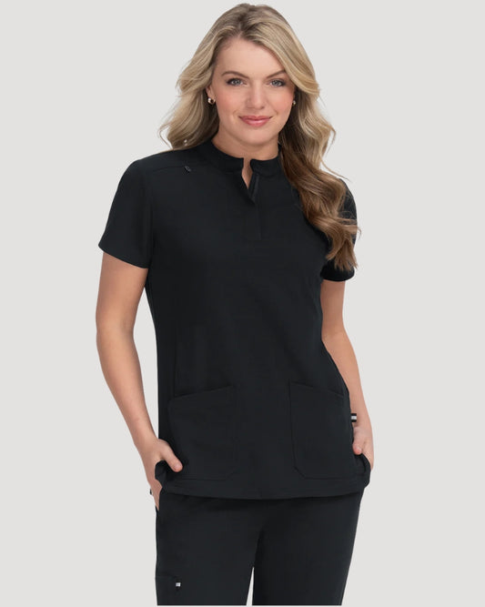 Koi Next Gen Driven Women's 4-Pocket Mandarin Collar Scrub Top