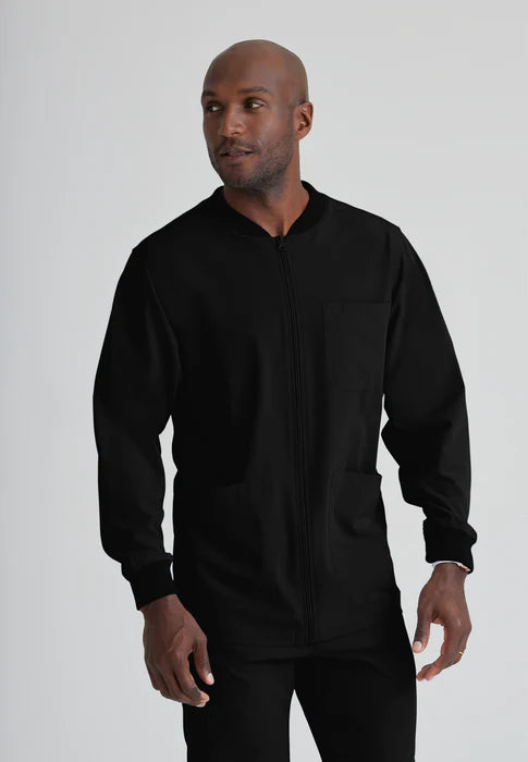SK0408 - Structure 3-Pocket Crewneck Warmup Scrub Jacket