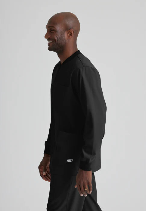 Structure 3-Pocket Crewneck Warmup Scrub Jacket