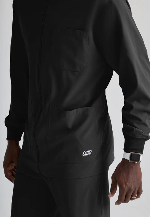 Structure 3-Pocket Crewneck Warmup Scrub Jacket