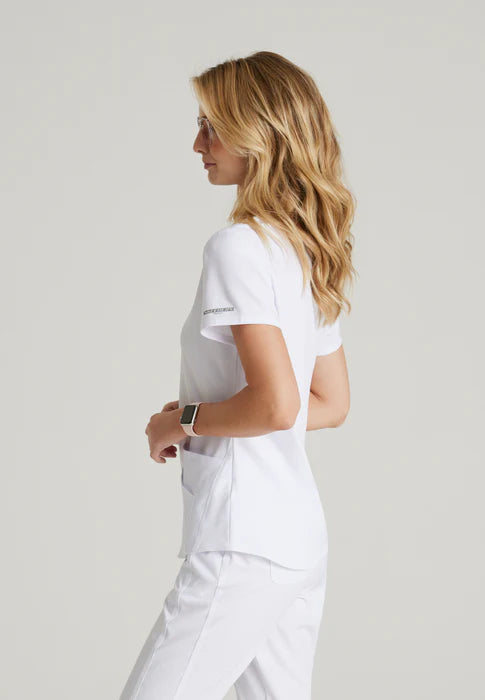 SK101 - Breeze 3-Pocket Curved V-Neck Scrub Top