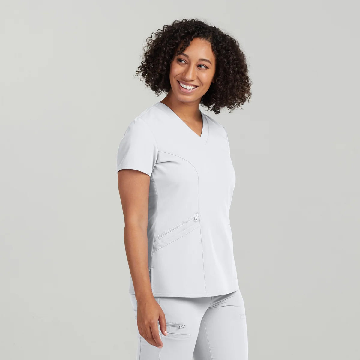 WT134 Women's 3 Pocket V-Neck Scrub Top
