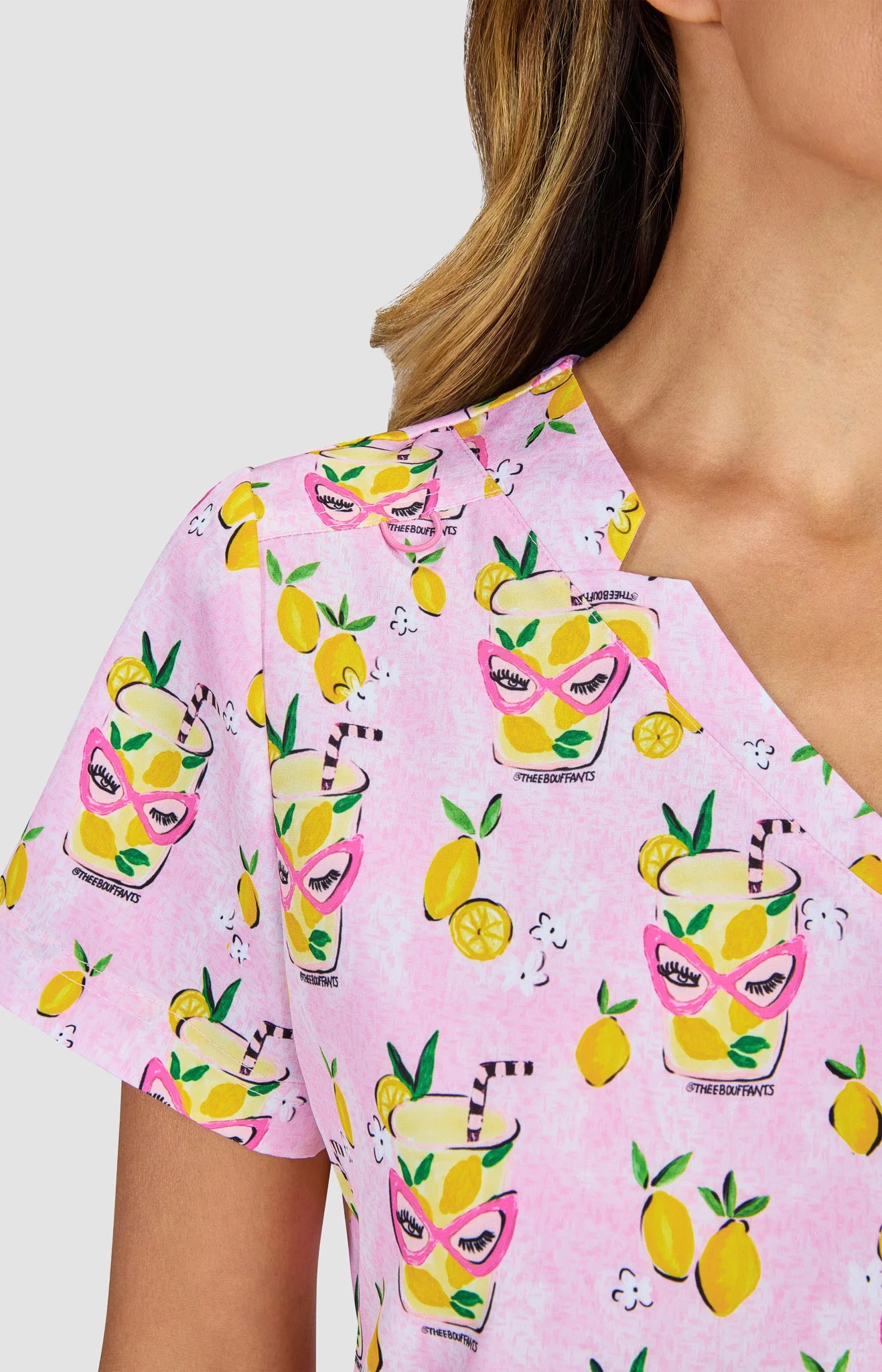 1136PR - koi 2-Pocket Stretch Print Top